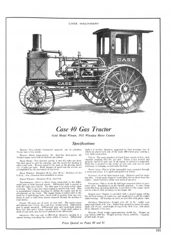 Full Steam Ahead, J.I. Case Tractors & Equipment 1842-1955
