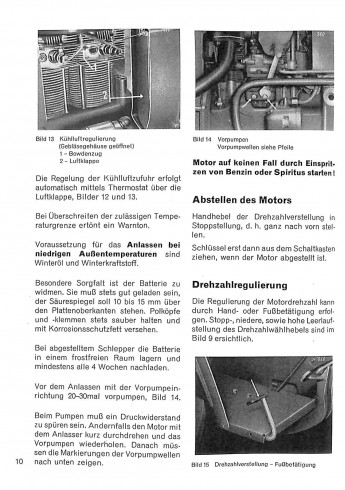 P09 - Bedienungsanleitung Porsche-Diesel Standard Star 219, 238, Super Export, 329 ( Super 339 )
