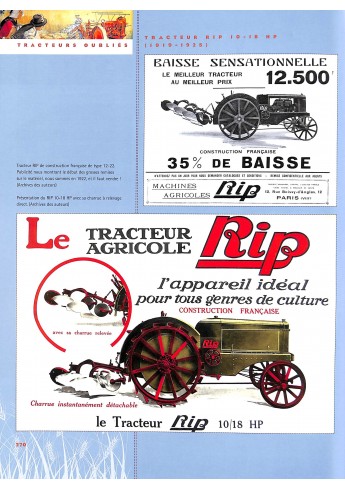 Tracteurs oubliés de nos campagnes 1919-1924 Voorkant