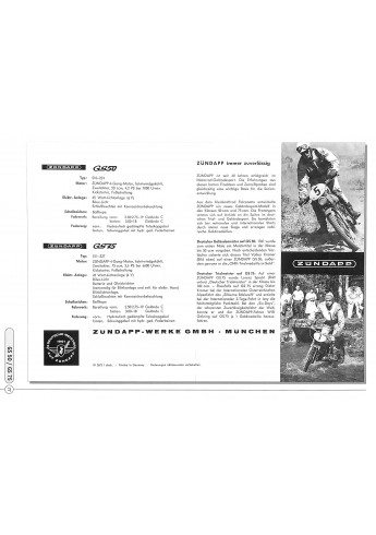 Zündapp Prospekte  - Motorrad & Roller 1947-1984 Voorkant