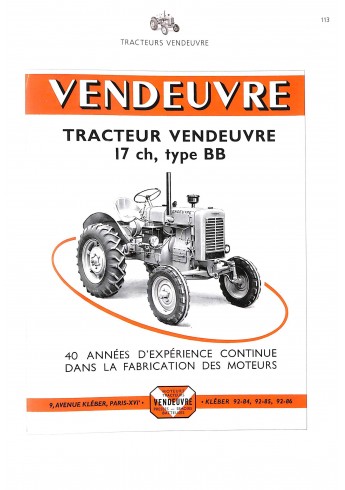 Tracteurs Vendeuvre - Toute une histoire Voorkant