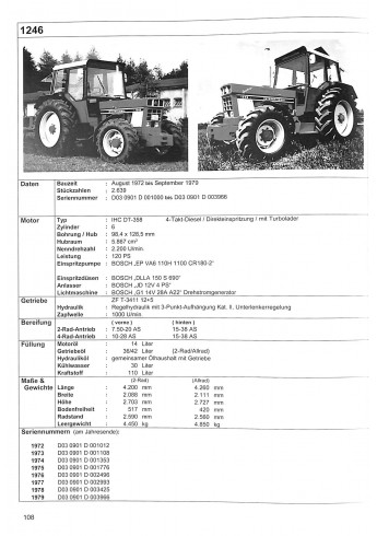 International Harvester Datenbuch der Schlepper aus Neuss am Rhein  Voorkant