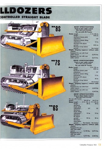 Caterpillar Bulldozer-Prospekte Voorkant