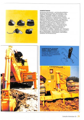 Caterpillar Bulldozer-Prospekte Voorkant