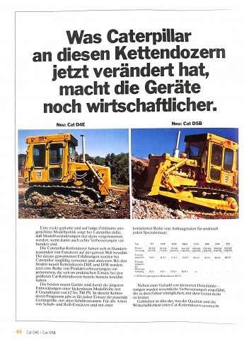 Caterpillar Bulldozer-Prospekte Voorkant