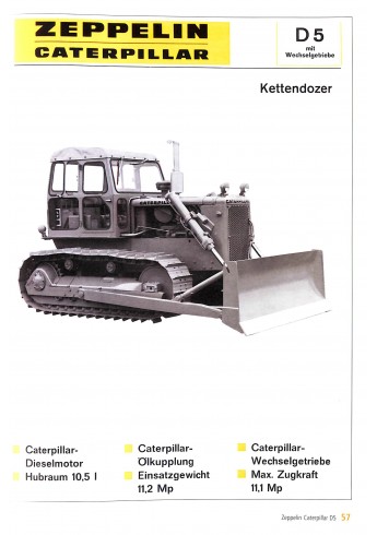 Caterpillar Bulldozer-Prospekte Voorkant