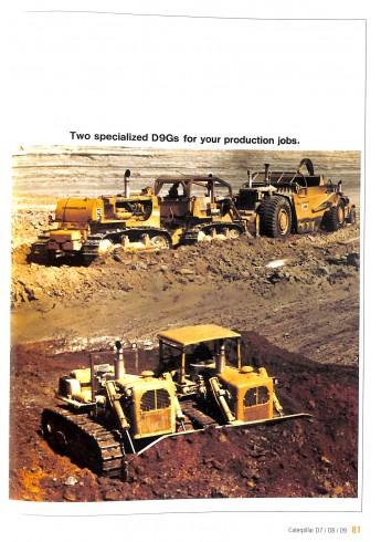 Caterpillar Bulldozer-Prospekte Voorkant
