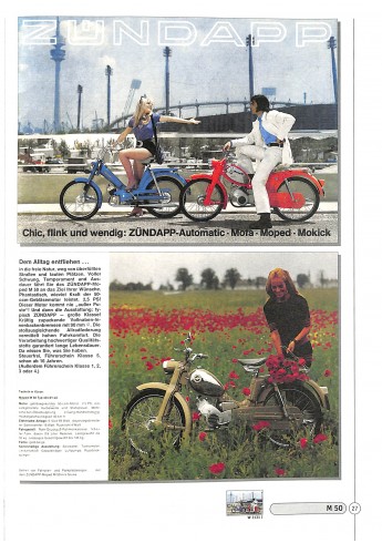 Zündapp Prospekte Moped, Mokick, Kleinkraftrad & Leichtkraftrad 1953-84 Voorkant