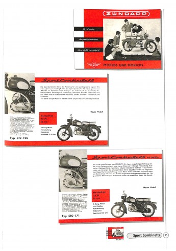 Zündapp Prospekte Moped, Mokick, Kleinkraftrad & Leichtkraftrad 1953-84 Voorkant