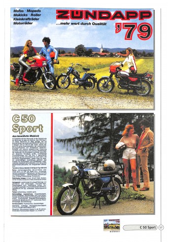 Zündapp Prospekte Moped, Mokick, Kleinkraftrad & Leichtkraftrad 1953-84 Voorkant