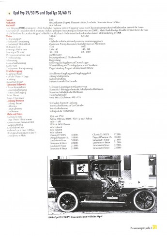 Opel Fahrzeug-Chronik Band 1 1899-1951