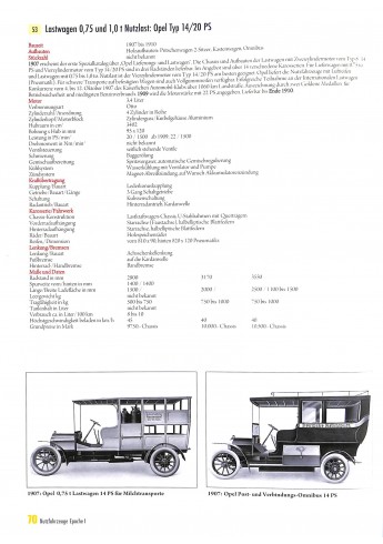 Opel Fahrzeug-Chronik Band 1 1899-1951