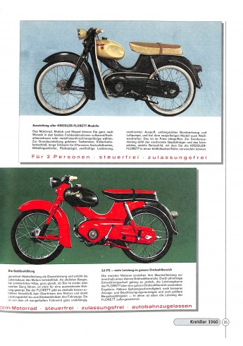 Kreidler Prospekte 1950-1982 Voorkant